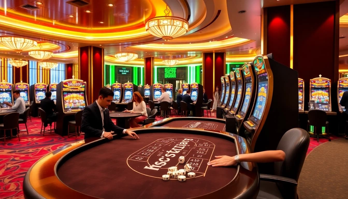 Experience the thrill of slot scatter hitam in a vibrant casino setting filled with excitement and winning potential.