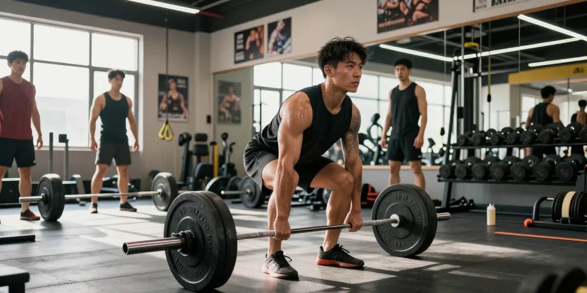 Pharmaqo Shop customer performing weightlifting, showcasing dedication and strength training.