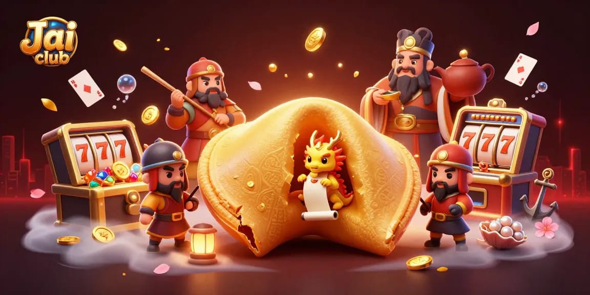 Experience the thrill at Jai club with engaging slot games, vibrant gold coins, and lively characters.
