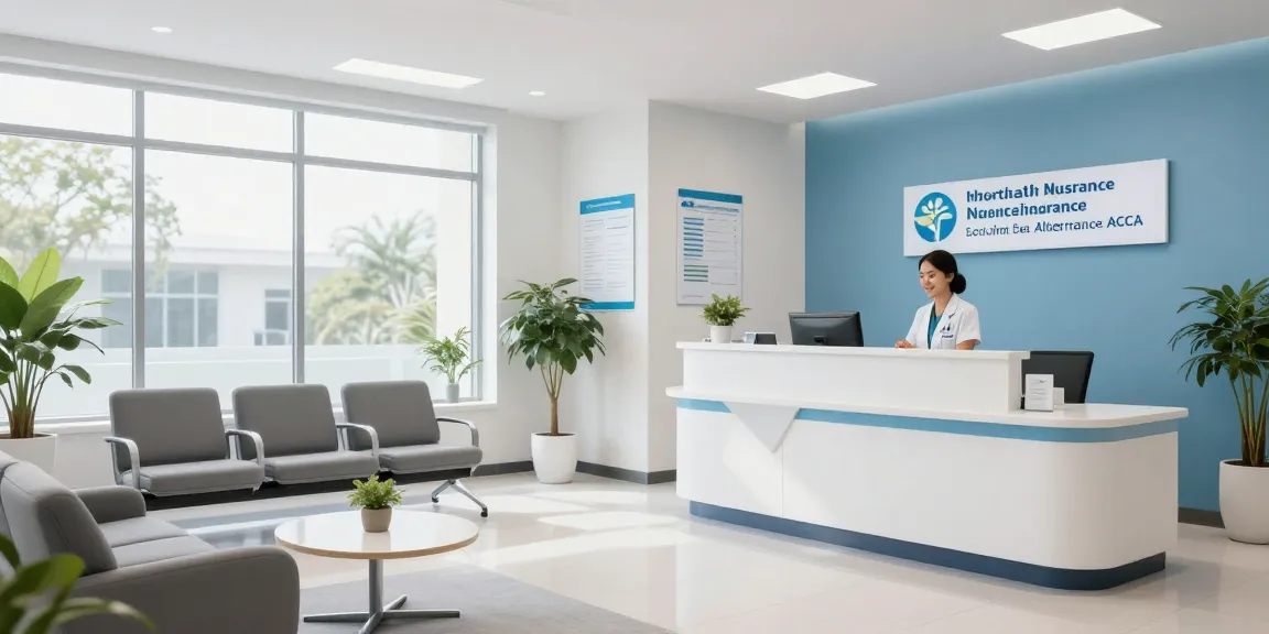 Short-term health insurance ACA alternative overview in a healthcare clinic setting featuring patient care and consultation materials.