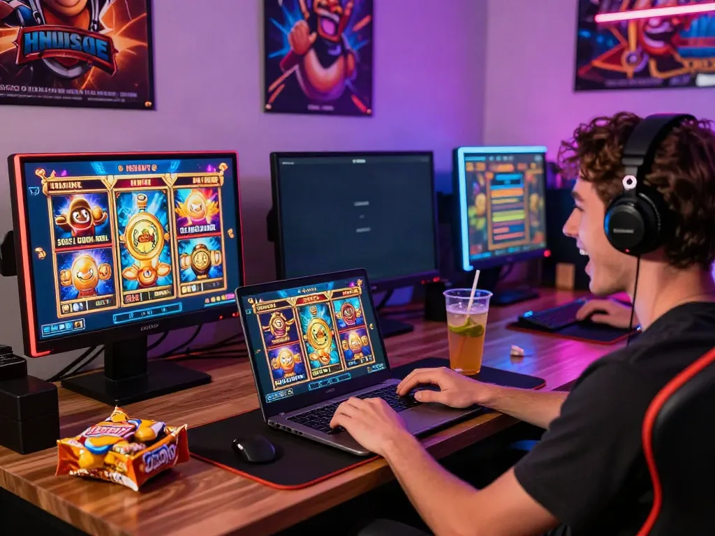 Pengguna slot777 menikmati permainan slot online dengan grafik cerah dan suasana gaming yang nyaman.