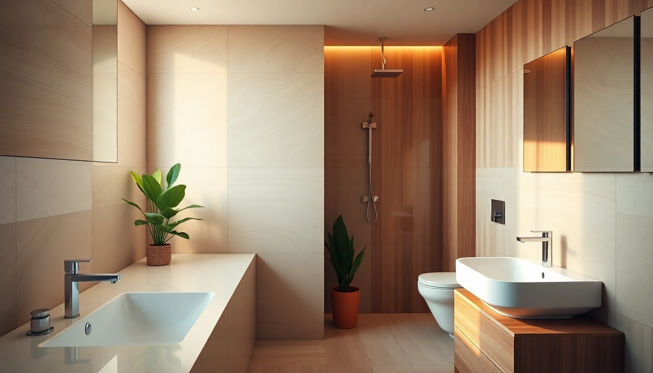 Sonni sanitär GmbH präsentiert hochwertige Sanitärinstallationen in einem modernen Badezimmer.