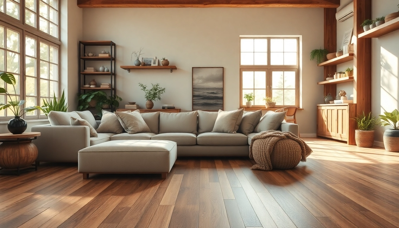 Enhance your home with the best lvp flooring for a cozy rustic ambiance in a stylish living room.
