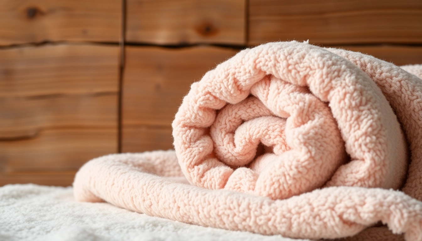 Fleece deken zacht en gezellig tegen een houten achtergrond in een huiselijke sfeer.