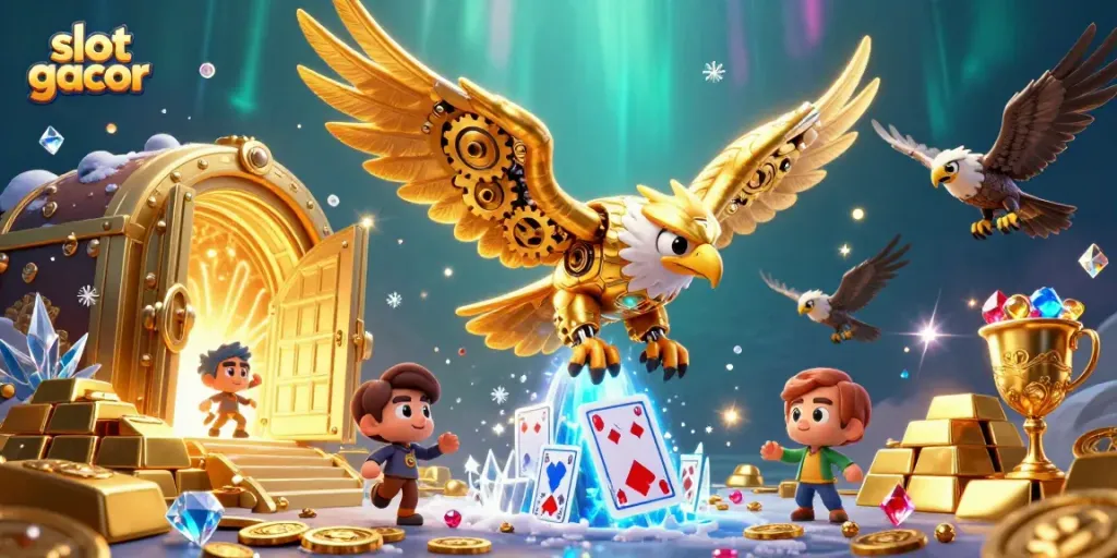 Menyusuri slot gacor dengan harta karun berkilau dan simbol permainan menarik
