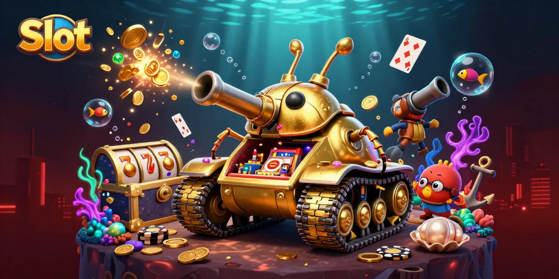 Engage with thrilling Slot games inside a vibrant 3D casino beetle tank bursting with coins.