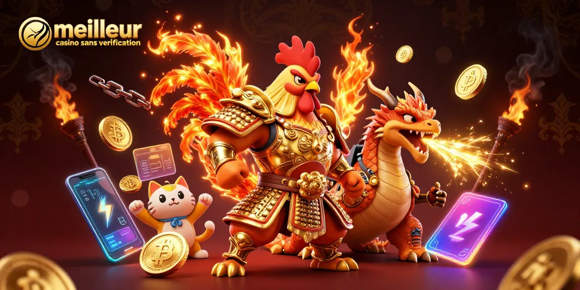 Explorez les meilleures options de jeu avec le meilleur casino sans vérification, illustré par des personnages dynamiques.