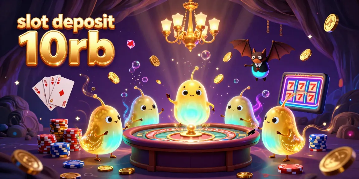 Light up your gaming experience with slot deposit 10rb in this vibrant casino scene.
