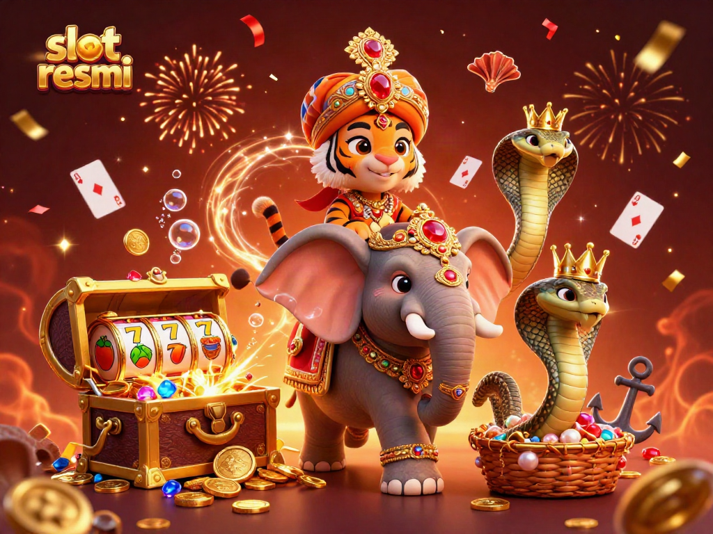 Engage with slot resmi in a vibrant casino world filled with lucky symbols and treasures.