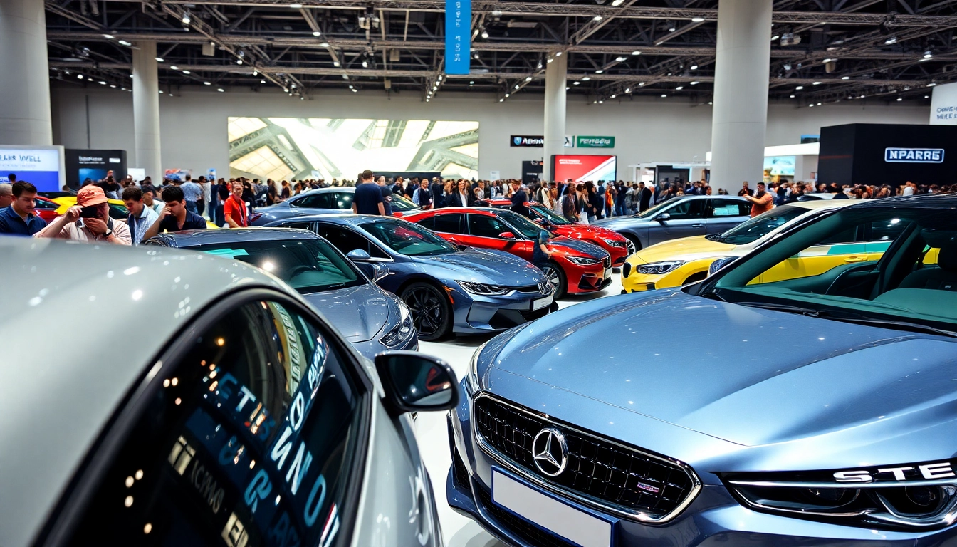 Experience impressive showcases at the Auto Cars Show with modern vehicles and enthusiastic crowds.