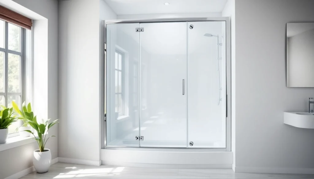 Visualiser la paroi de douche 150x200 en verre clair et aluminium dans un cadre moderne.