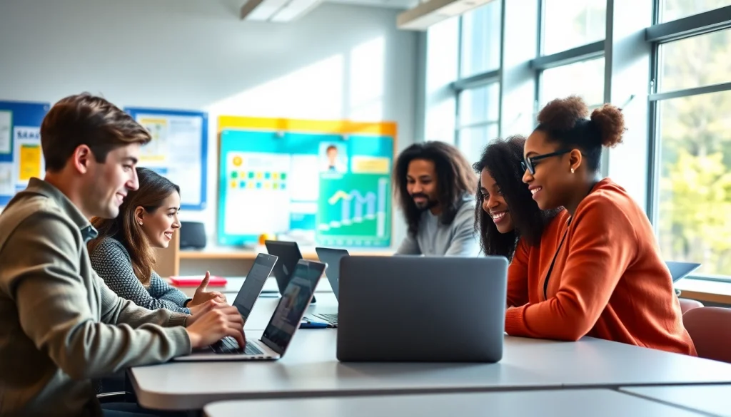 Students collaborating and exploring new concepts in Education during a classroom session.
