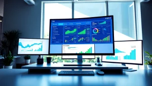 Engaging interface of an smm reseller panel on a modern digital marketing desk.