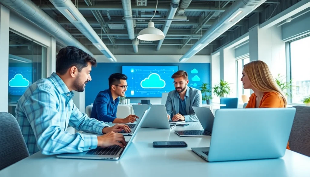 Migrating data with advanced Cloud Migration Services in a collaborative tech environment.