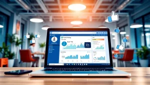 Engaging view of a facebook smm panel interface showcasing analytics and growth metrics.