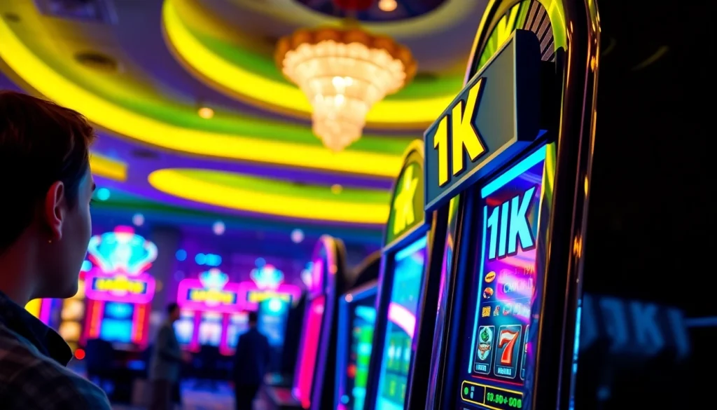 Menangkan slot deposit 1k di mesin slot yang menampilkan keberuntungan dan kegembiraan.