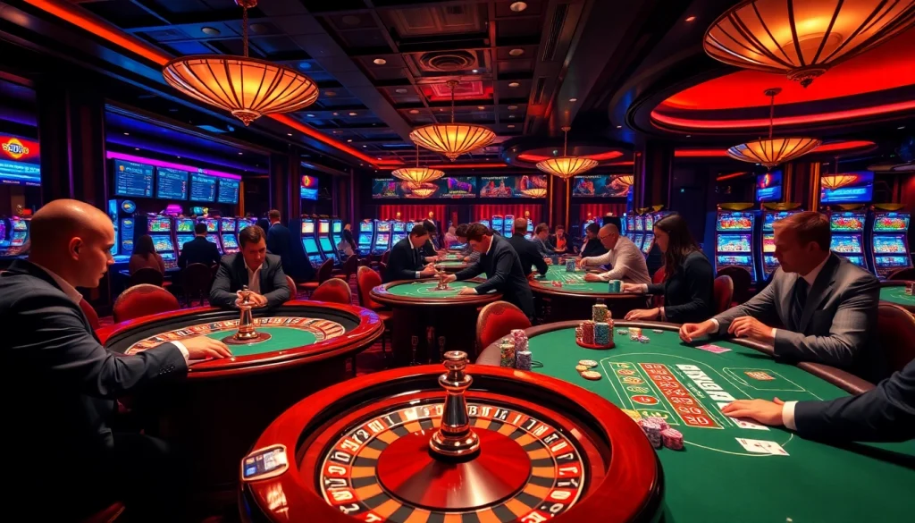 SODO Casino dynamic poker players engaging in strategic gameplay at a vibrant table.