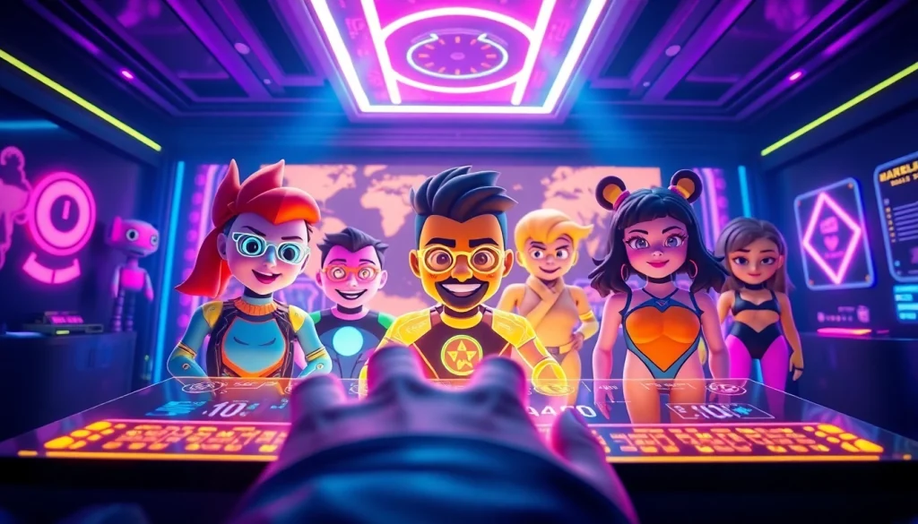 Engaging character AI NSFW chat interface with animated personalities and futuristic design.