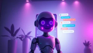 Engaging NSFW AI chatbot interface showcasing interactive features and modern design.
