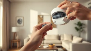 Replace the smoke detector battery for enhanced safety and efficiency at home.