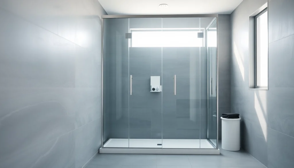 Installer une cabine de douche italienne moderne dans une salle de bains élégante avec des portes en verre.