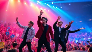 BTS news highlights dynamic performances with vivid stage presence and engaged fans.
