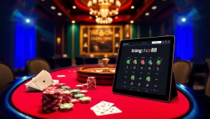 Gamble strategically with exciting options at trang chủ rr88, featuring lively poker chips, cards, and a roulette table.