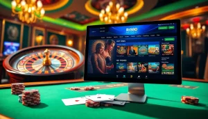 Experience thrilling gaming action with rr888, featuring a roulette wheel and luxurious casino atmosphere.