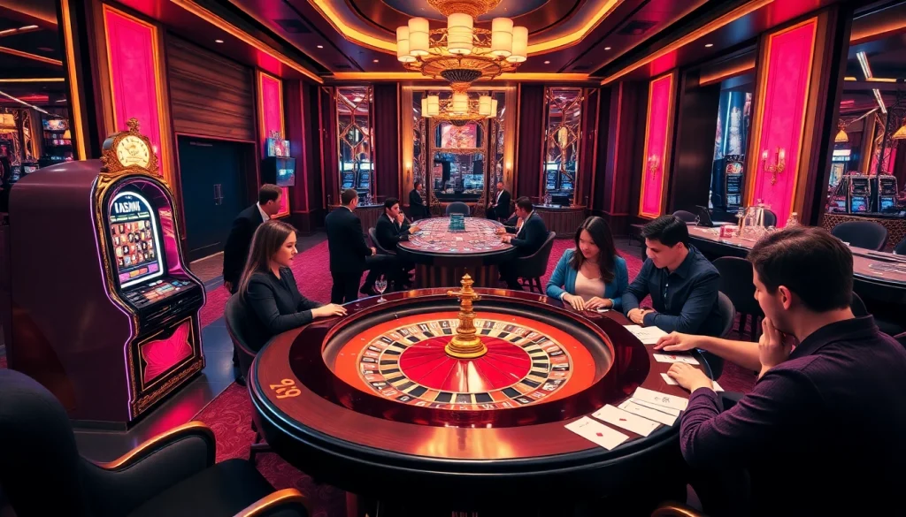 Découvrez l'excitation au meilleur casino en ligne France, avec une table de roulette luxueuse et une atmosphère de jeu vibrante.