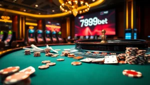 Spin the roulette at 789bet link mới with vibrant chips and cards in a luxury casino atmosphere.
