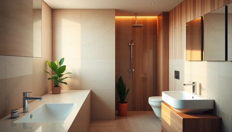 Sonni sanitär GmbH präsentiert hochwertige Sanitärinstallationen in einem modernen Badezimmer.