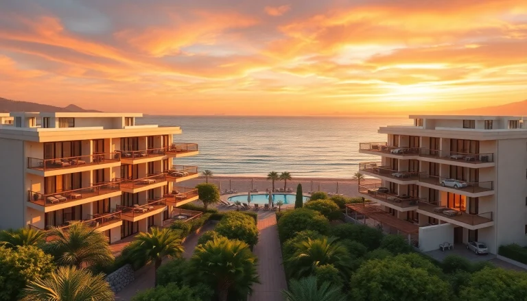Beautiful view of alanya apartments for sale overlooking the Mediterranean Sea