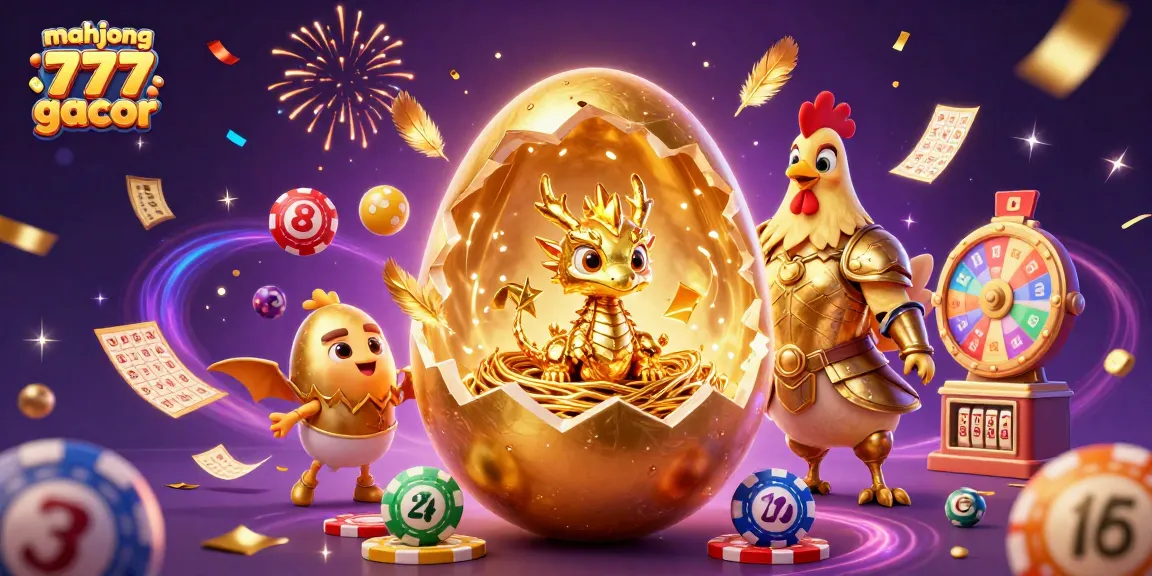 Engage with mahjong 777 gacor, featuring a dramatic scene with a golden dragon and poker chips.
