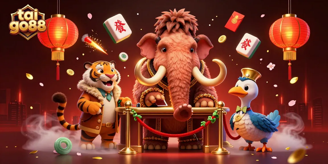 Engage in thrilling gameplay at tai go88 with a vibrant casino scene featuring unique characters and festive elements.