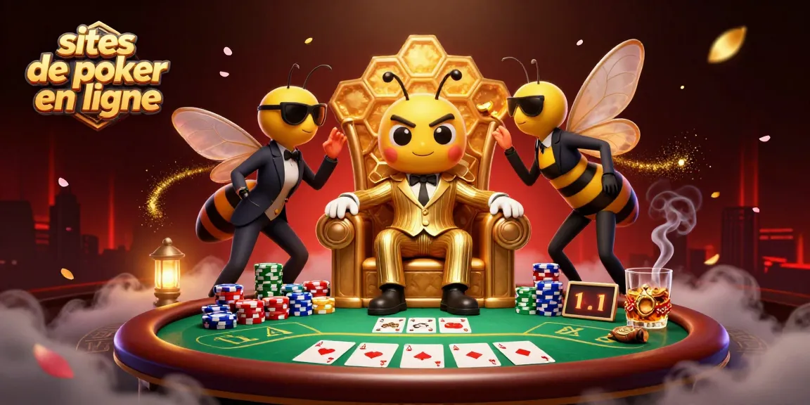 Jouez aux tables de sites de poker en ligne avec une ambiance dynamique et des personnages colorés.