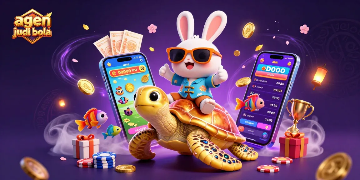 Bet on agen judi bola with cheerful characters celebrating exciting sports action in lively 3D illustration.